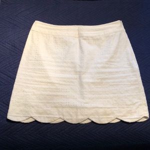 White scalloped skirt